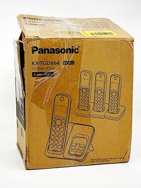 Panasonic Cordless Phone 4 Handsets Bluetooth Call Blocking White